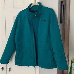 North Face Windwall Teal Blue Zip Up Jacket
